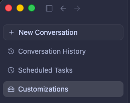 Customization tab