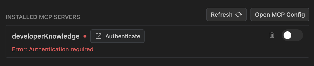 Click Authenticate